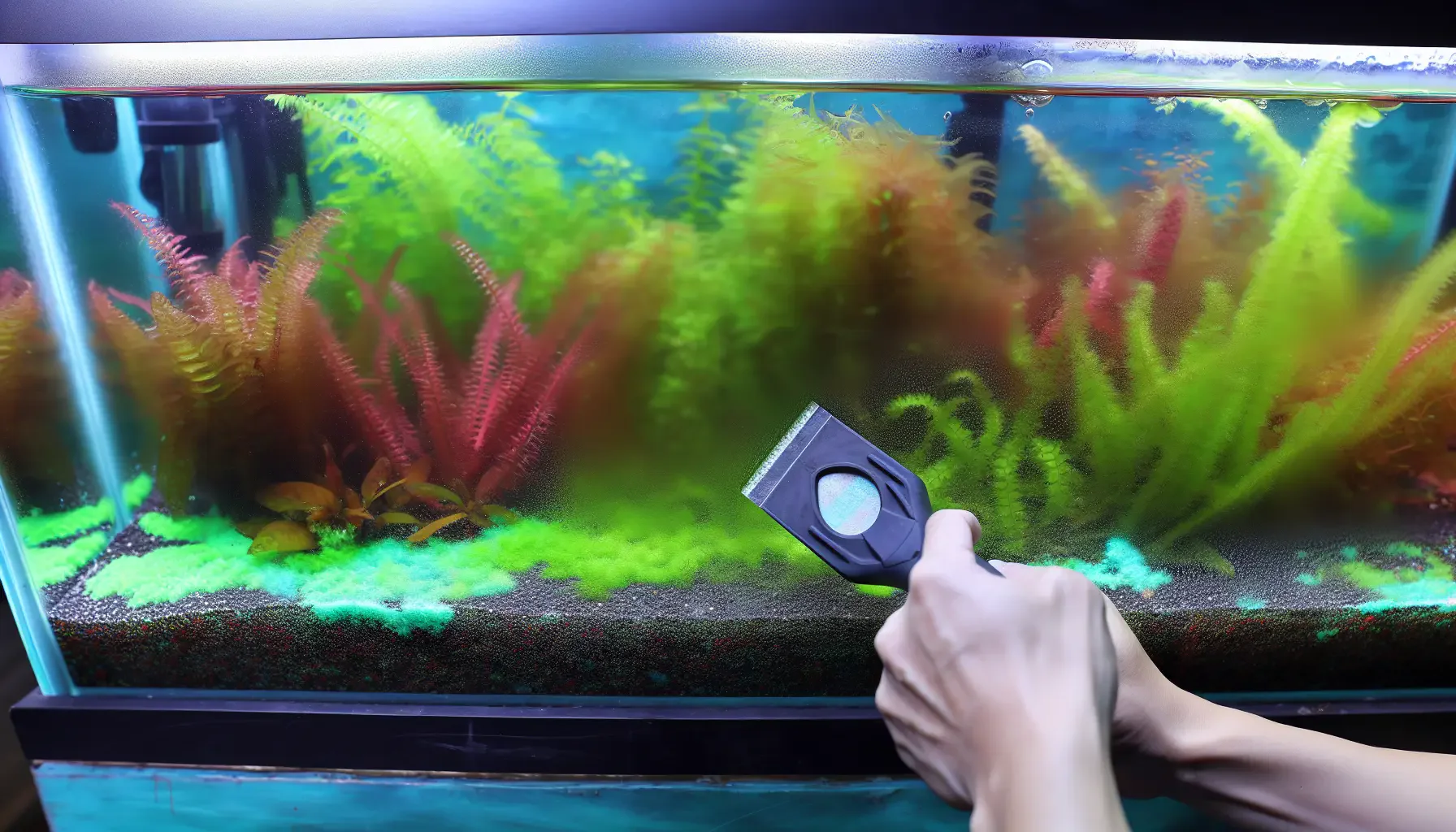 Algen entfernen und kontrollieren