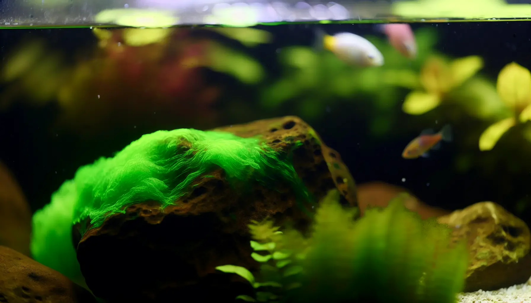 Algenbildung durch falsche Beleuchtung