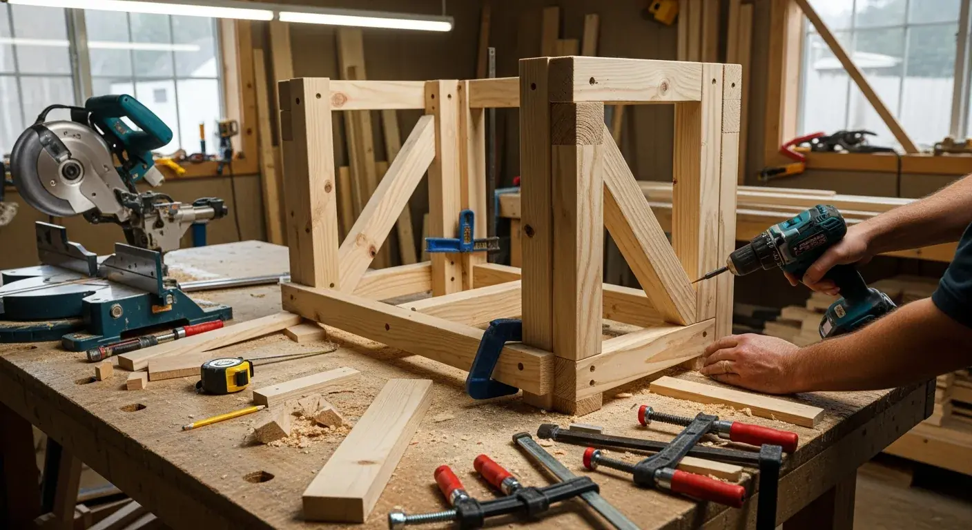 Aquariumständer aus Holz selbst bauen