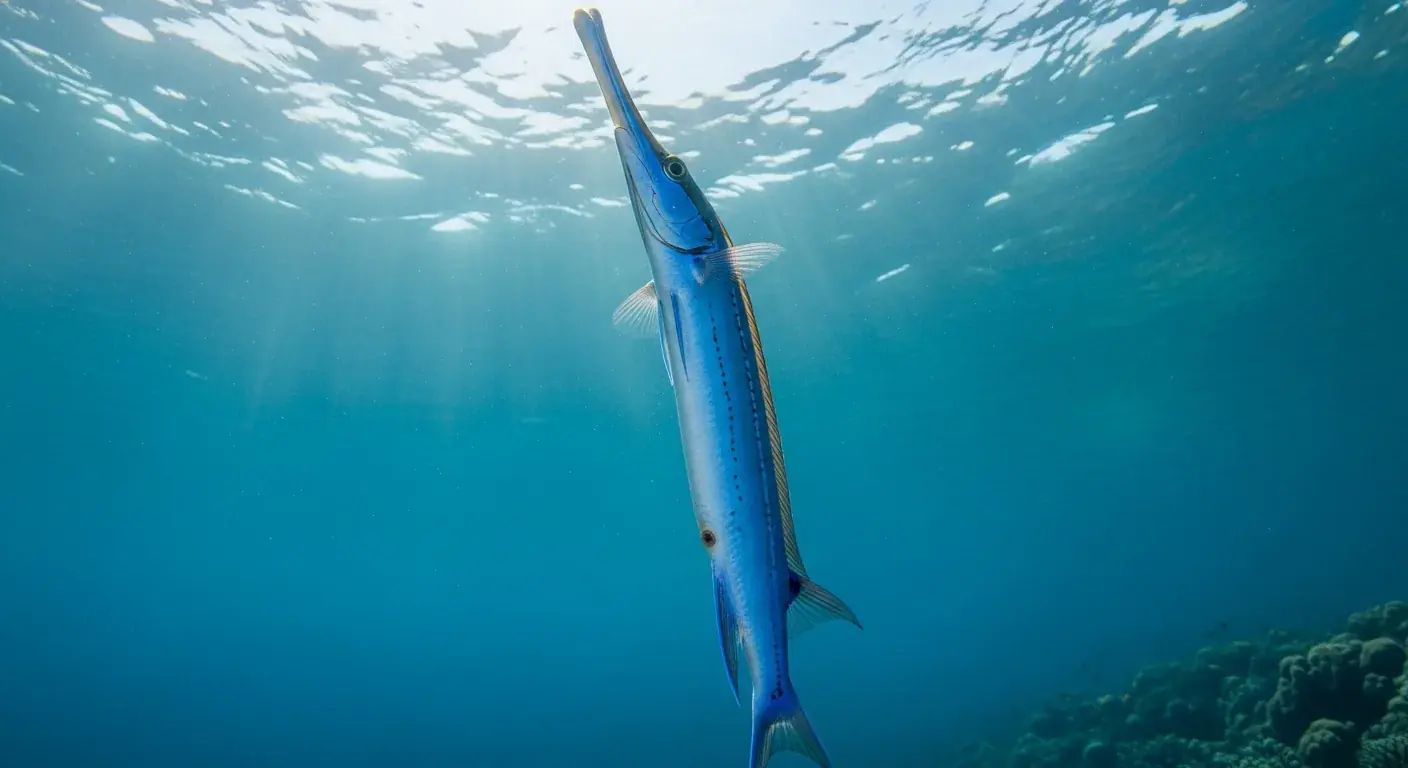 Blauer Trompeterfisch (Aulostomus chinensis)