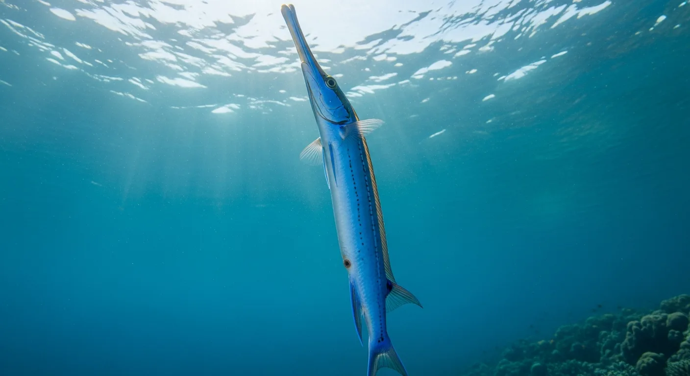 Blauer Trompeterfisch (Aulostomus chinensis)