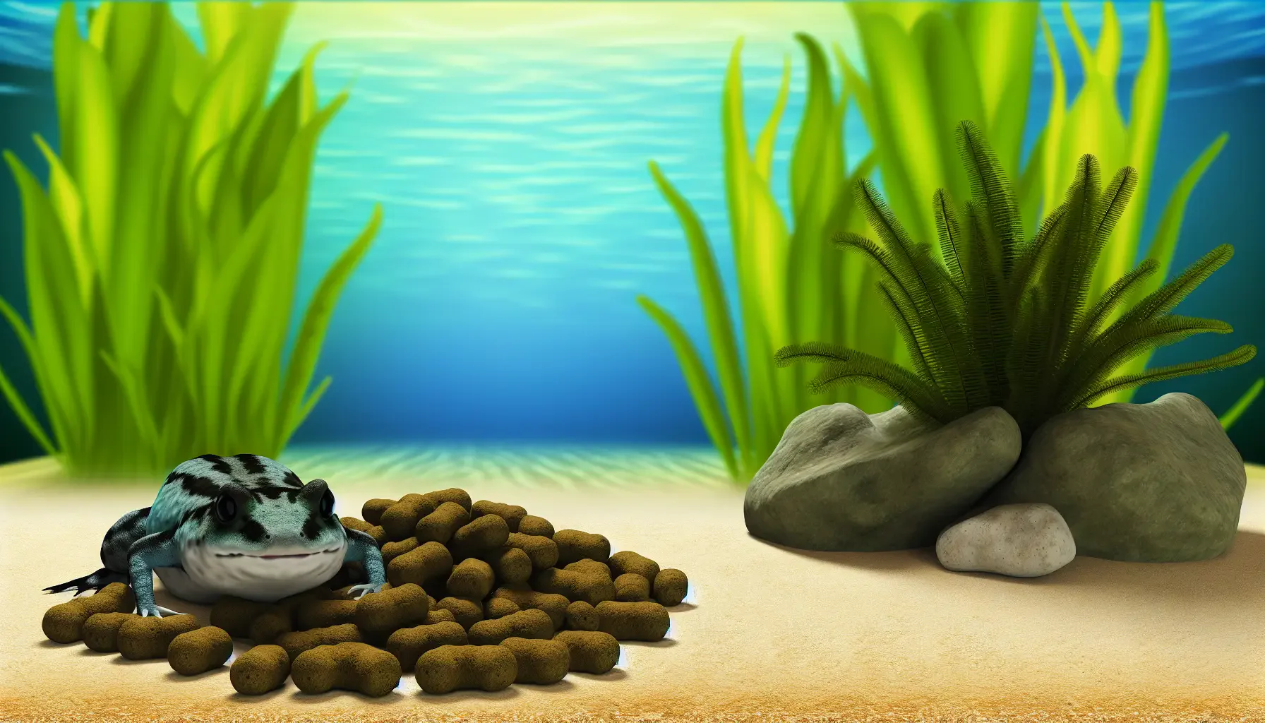 Futter für Amphibien im Aquarium