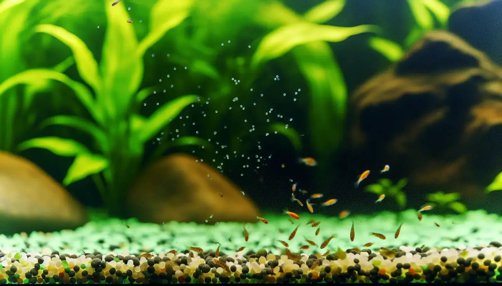 Futterreste belasten das Wasser