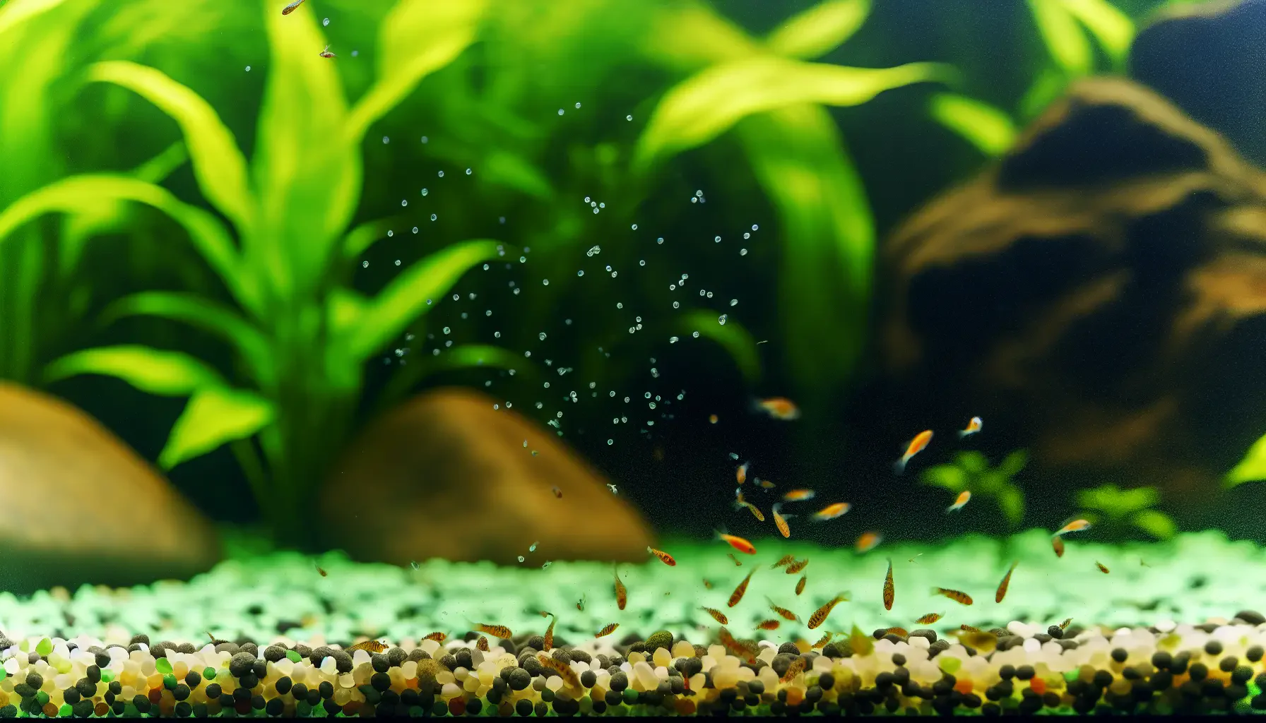 Futterreste belasten das Wasser