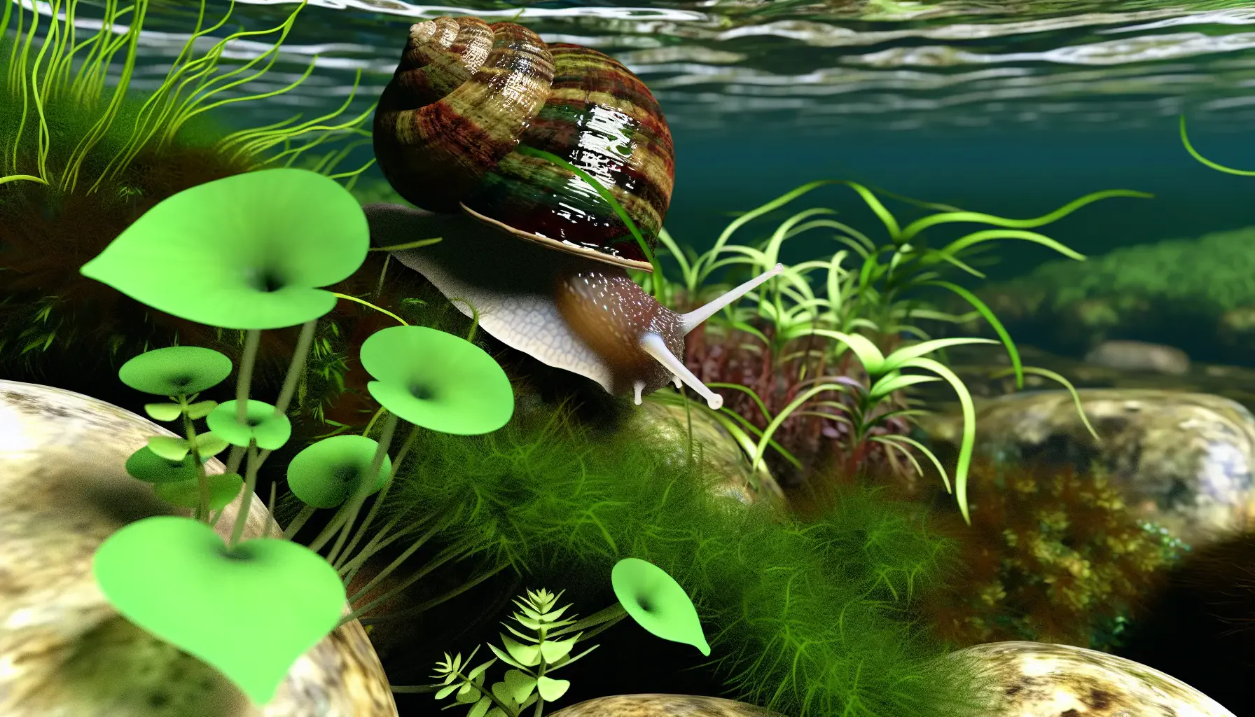 Schnecken und Pflanzen: Harmonie im Becken